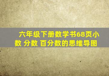 六年级下册数学书68页小数 分数 百分数的思维导图